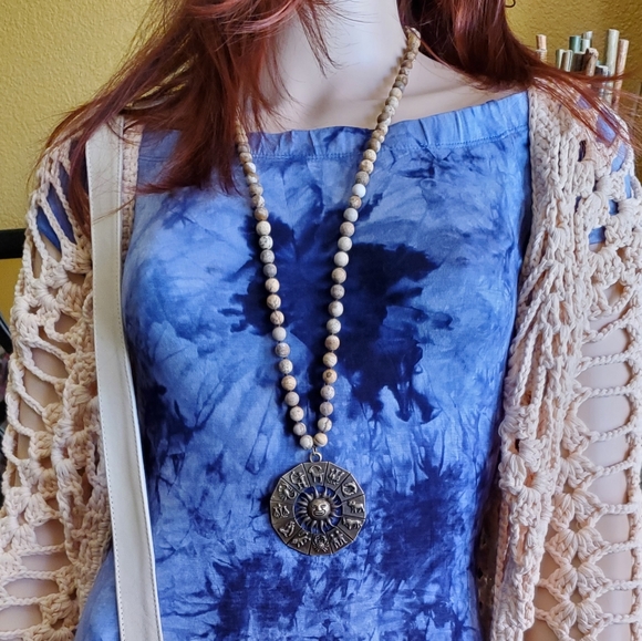New Astrology Necklace Natural Stones - Picture 2 of 5